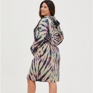 TORRID tie dye French terry sweatshirt dress, 1X